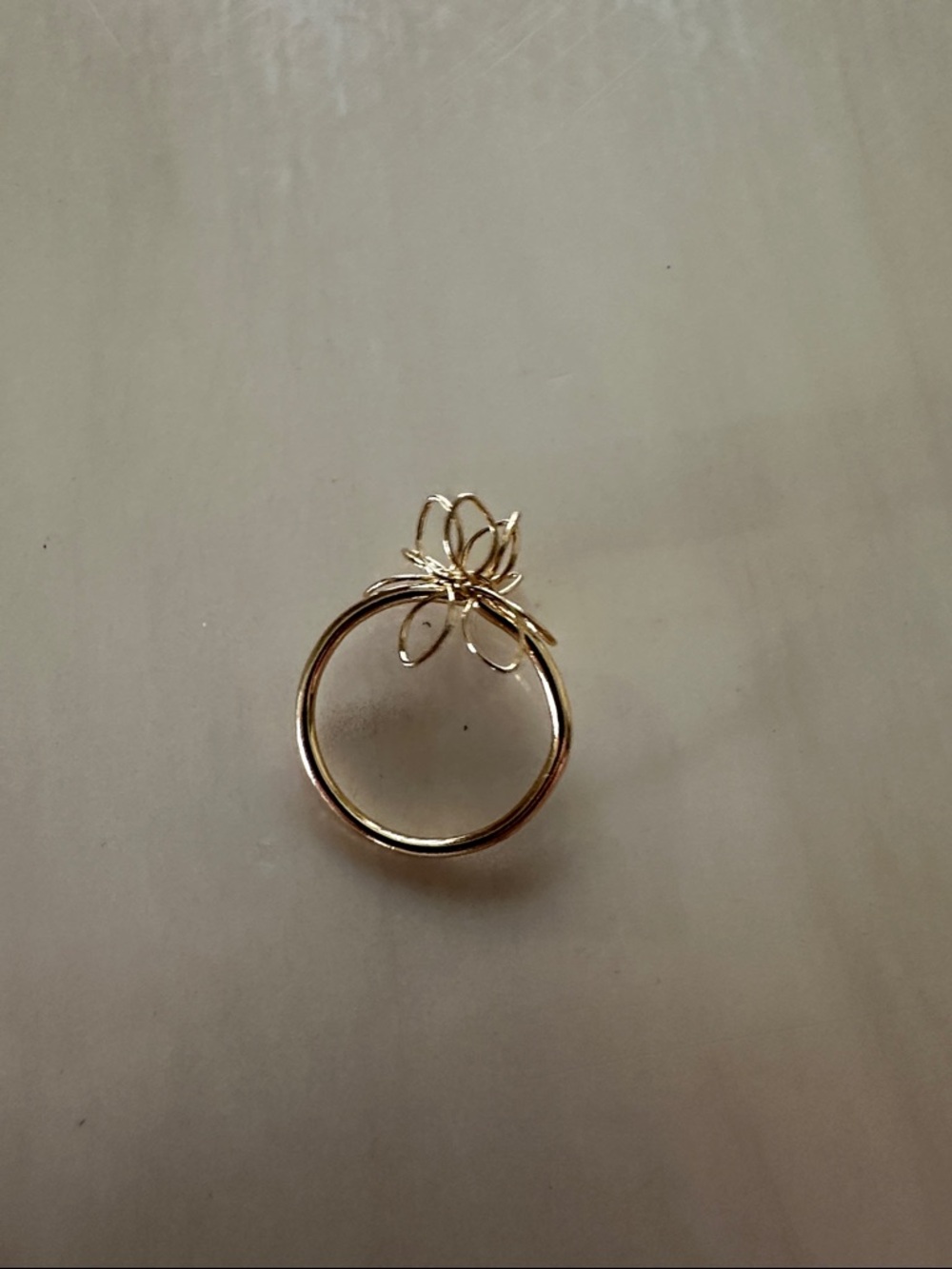 Delicate Gold Flower Ring - Women Jewelry